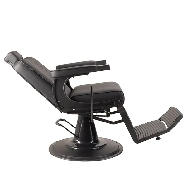 kingston-barber-chair-black-side-view-reclined-position.webp