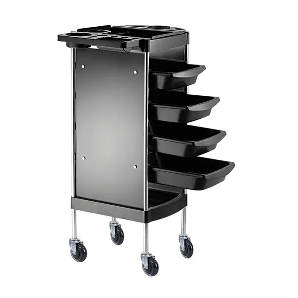 techne-hairdressing-trolley-black-front-angle-view-open-trays.webp
