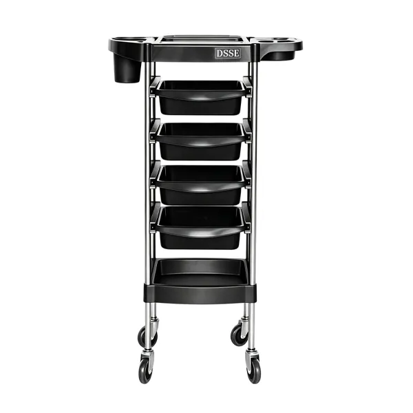 techne-hairdressing-trolley-black-front-view.webp