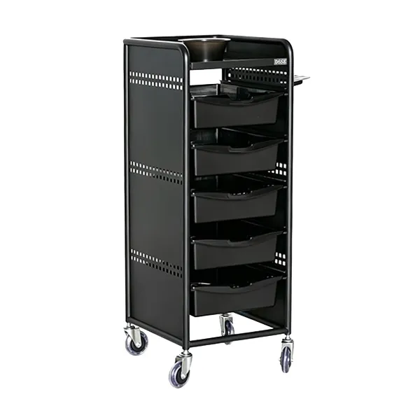 luxe-5-tier-hairdressing-trolley-black-front-angle-view.webp