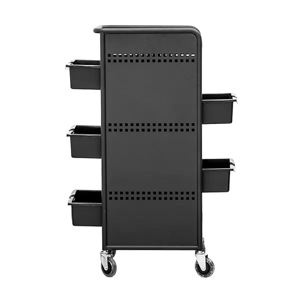 luxe-5-tier-hairdressing-trolley-black-open-tray-view.webp