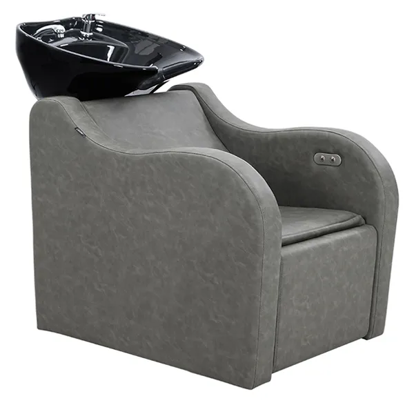 milos-electric-recliner-shampoo-unit-olive-mist-front-angle-view-closed-recliner.webp