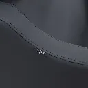 milos-recliner-shampoo-unit-black-logo-and-upholstery-closeup.webp