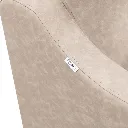 milos-recliner-shampoo-unit-taupe-logo-and-upholstery-closeup.webp