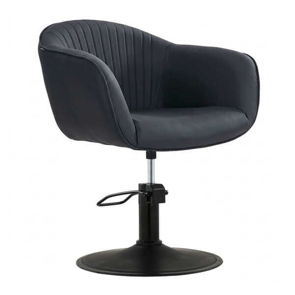 [SC14-BM-SB02] Aria Salon Chair - Black (Round Matte Black)