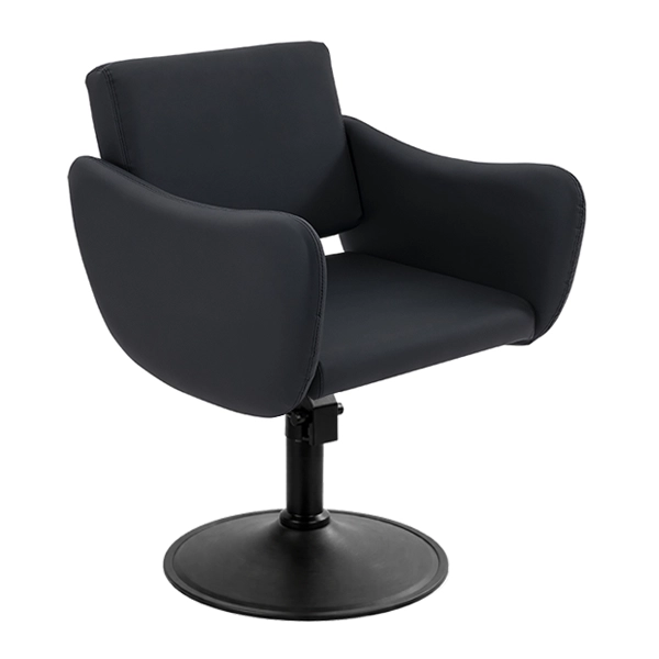 [HC06-BM-SB02] Nyx Salon Chair - Black (Round Matte Black)