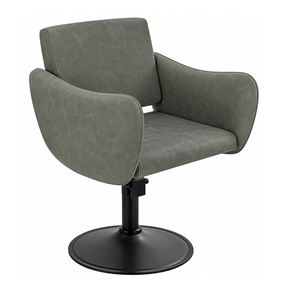 [HC06-OM-SB02] Nyx Salon Chair - Olive Mist (Round Matte Black)