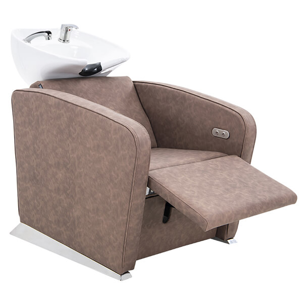 Riviera Electric Recliner – Mocha (White Basin)