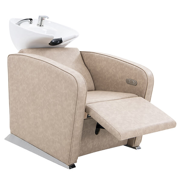 Riviera Electric Recliner – Taupe (White Basin)