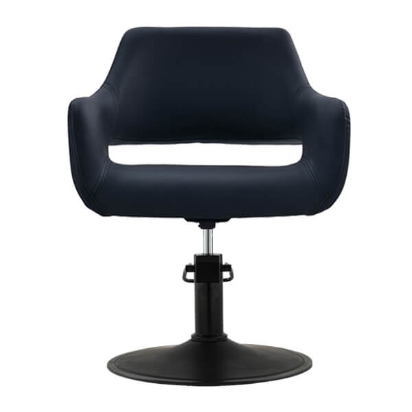 [SC02-BM-SB02] Madison Salon Chair - Black (Round Matte Black)