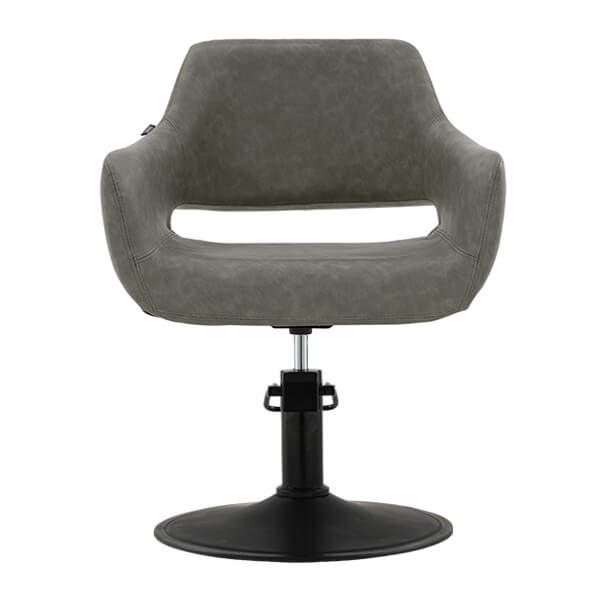 [SC02-OM-SB02] Madison Salon Chair - Olive Mist (Round Matte Black)