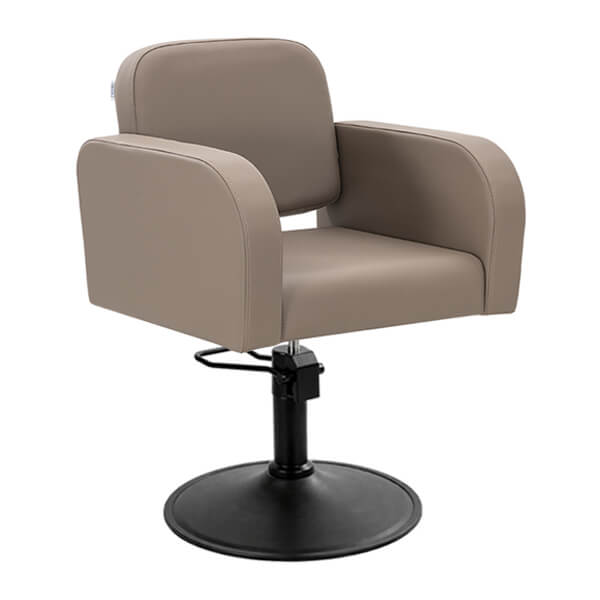 [HC04-CM-SB02] Rhea Salon Chair - Caramel (Round Matte Black)