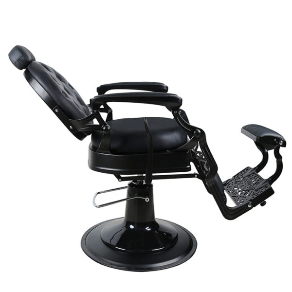 Sonny Black barber chair with matte black finish