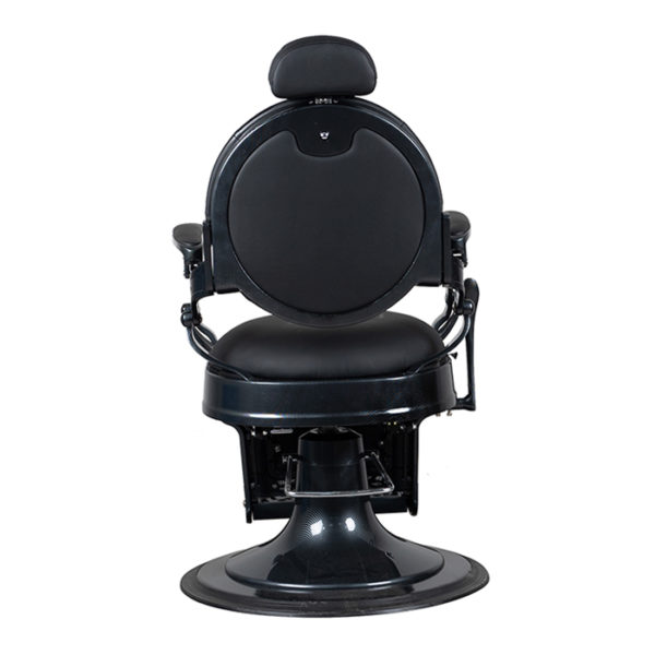 full metal construction barber chair with tufted cushioning