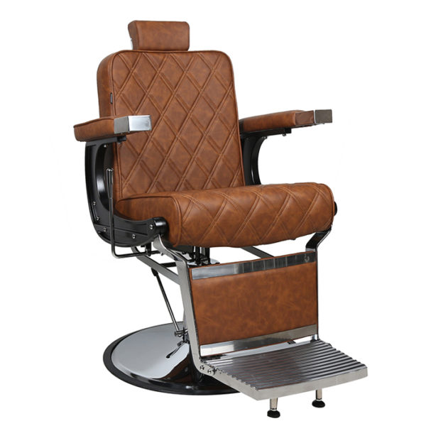 barber chair in tan gives your barbershop that manly feel