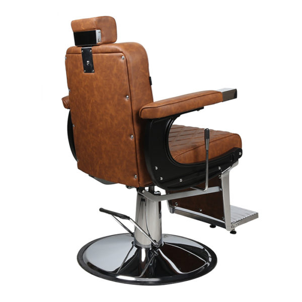 barber chair in tan gives your barbershop that manly feel