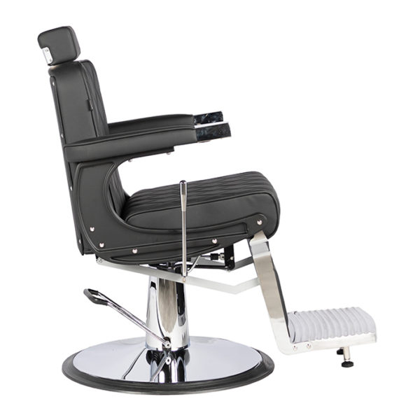 barber chair with black shell gives your barbershop that manly feel