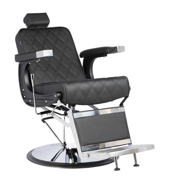 barber chair with black shell gives your barbershop that manly feel