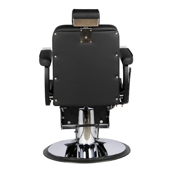 barber chair with black shell gives your barbershop that manly feel