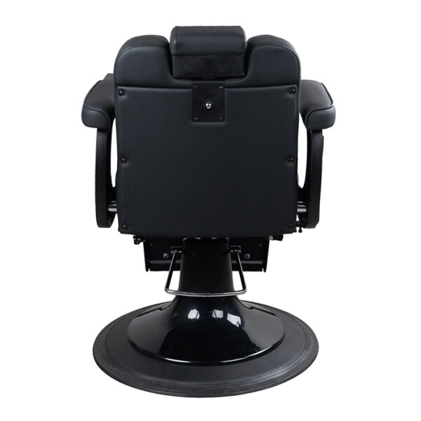 this barber chair finished in black premium vinyl gives your client the comfort they deserve