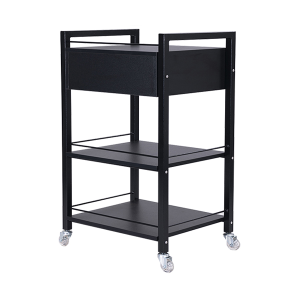 beauty trolley with 2 shelves and drawer