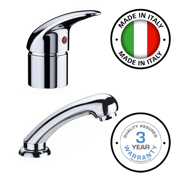 salon basin tapware in chrome with a 3 year guarantee