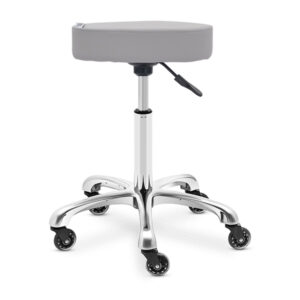 round medi stool with adjustable height and professional castors