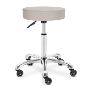round medi stool with adjustable height and professional castors