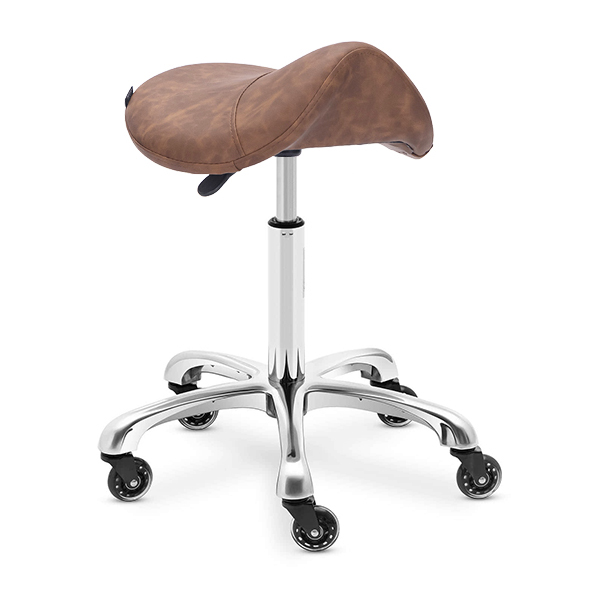 medical grade saddle stool gives you an ergonomic position once seated