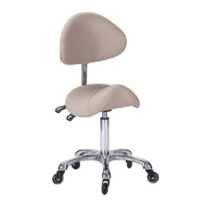 ergonomic salon saddle stool with height and tilt adjustment