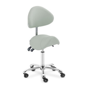 ergonomic therapist stool upholstered in highly durable medical grade vinyl