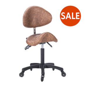 ergonomic therapist stool upholstered in highly durable medical grade vinyl