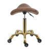 ergonomically shaped saddle seat ensures a correct sitting position, while your feet are firmly on the floor