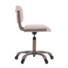 pink salon stool with back support for supreme comfort