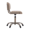 taupe salon stool with back support for supreme comfort