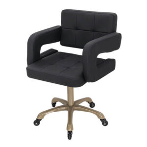 thalia stool black side angle view