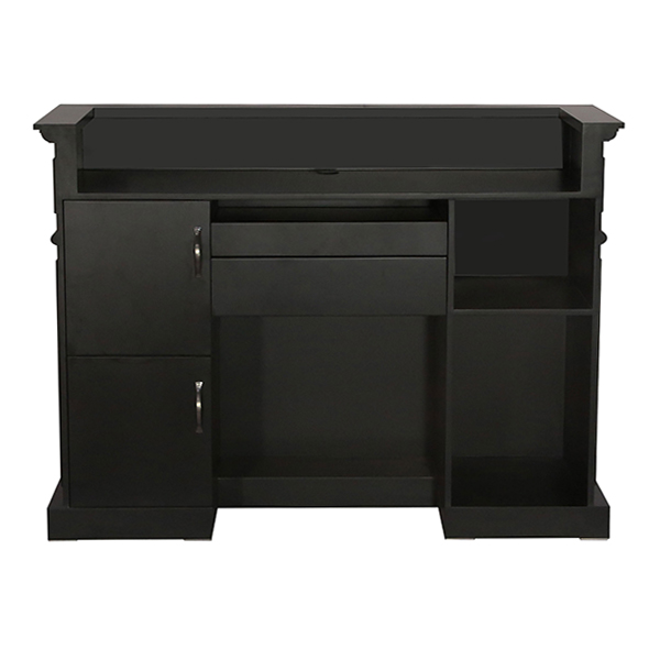 medium sized salon reception desk with ample storage is great for those larger salons