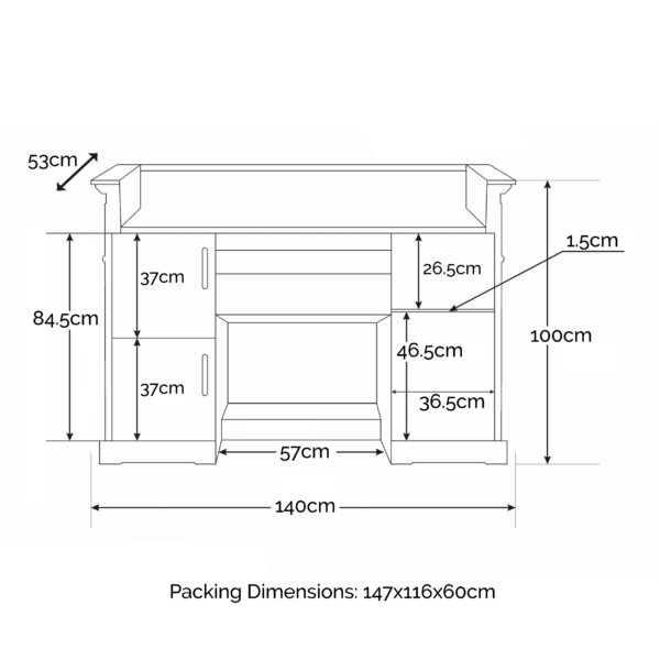 spec sheet for Delphi reception desk