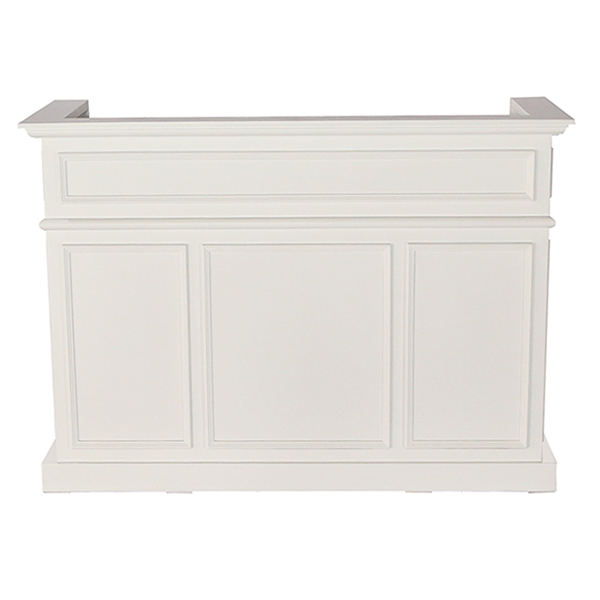 medium sized salon reception desk with ample storage is great for those larger salons