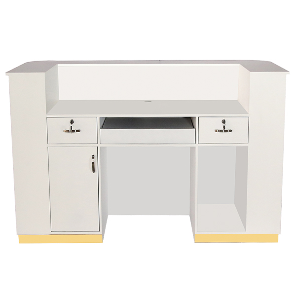 reception desk with beautiful clean lines is perfect for salons and medical clinics