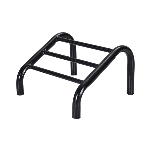 this salon footrest is finished in black paint