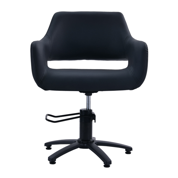 the madison salon chair in black has memory foam for extra comfort