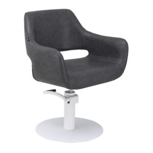 Madison Slate Charcoal – White Round Base