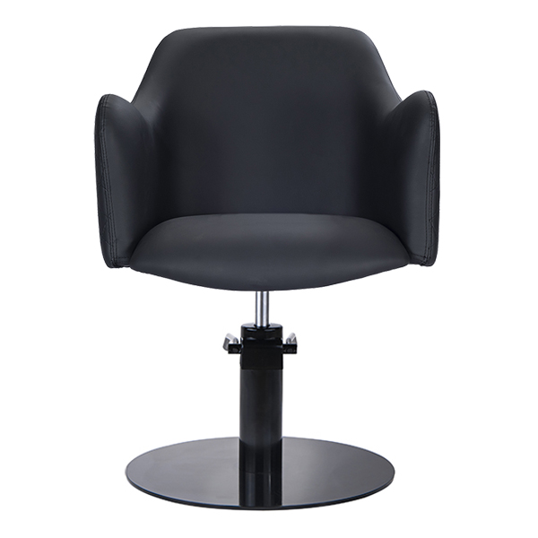 the salon chair is upholstered in premium grade vinyl and diamond stitching