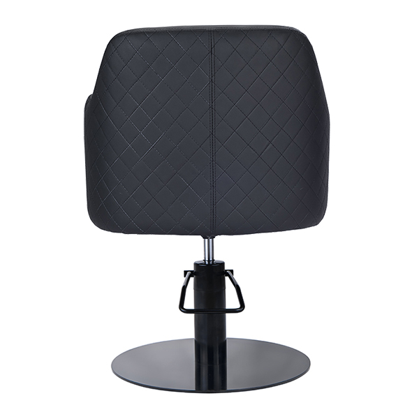 the allegra salon chair is finished with diamond stitching and memory foam for extra comfort