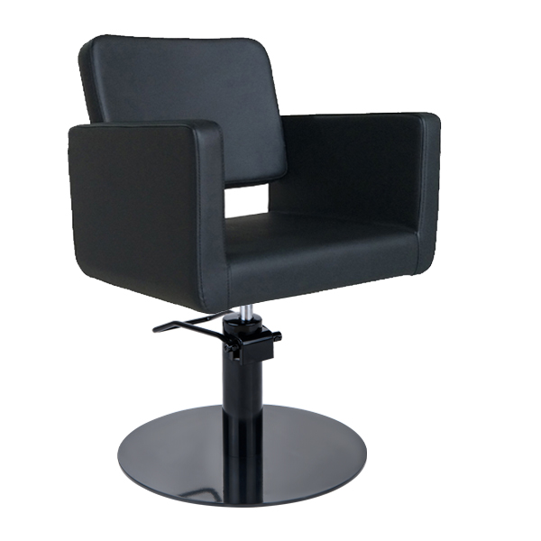 larissa hydraulic salon chair in black gives your client ultimate comfort