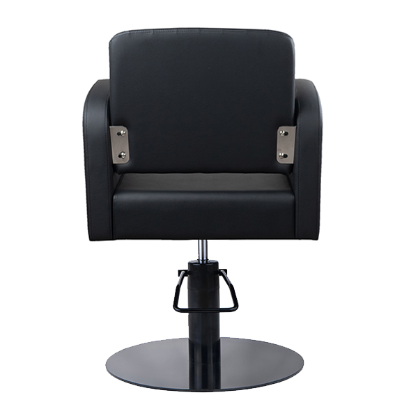 salon chair - almira salon chair in black vinyl with hydraulic pump