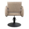 salon chair with reclined backrest and hydraulic pump holds up to 200 kilos