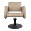 hydraulic styling chair with reclined backrest and hydraulic pump holds up to 200 kilos