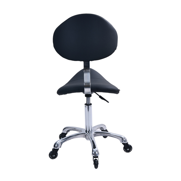 Ergonomic salon stool with back support